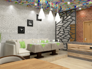 modern industerial coffee shop 3d scene 3D 模型