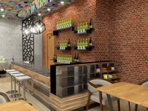 modern industerial coffee shop 3d scene 3D 模型