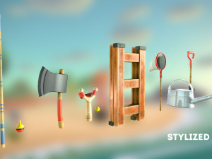 stylized tools pack 3D 모델