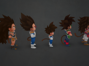 chibi saiyan warriors 3D Модель
