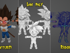 chibi saiyan warriors 3D Модель