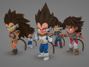 chibi saiyan warriors 3D Модель