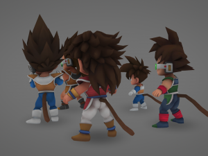chibi saiyan warriors 3D Модель