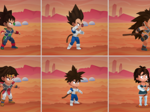 chibi saiyan warriors 3D Модель