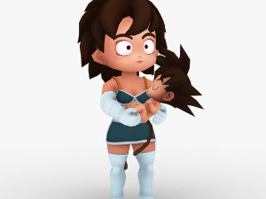 chibi saiyan warriors 3D Модель