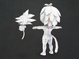 gine and baby goku Modèle 3D