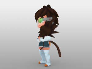 gine and baby goku Modèle 3D
