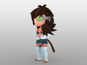 gine and baby goku Modèle 3D
