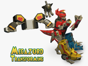 megazord and dragonzord 3Dモデル