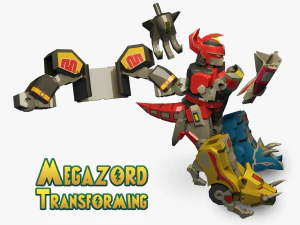 megazord dan dragonzord Model 3D