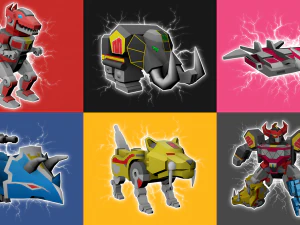 megazord and dragonzord 3D Model