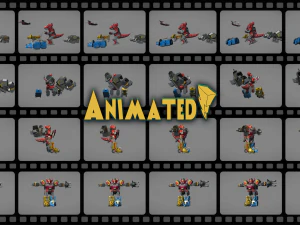 megazord and dragonzord 3D Model