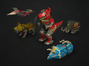 megazord and dragonzord 3Dモデル