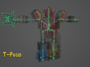 megazord and dragonzord 3Dモデル