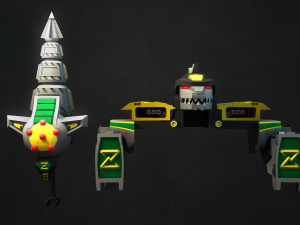 megazord and dragonzord 3Dモデル