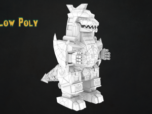 megazord and dragonzord 3Dモデル