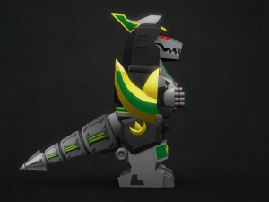megazord and dragonzord 3Dモデル