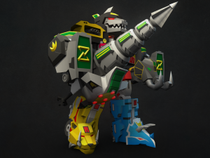 megazord and dragonzord 3Dモデル