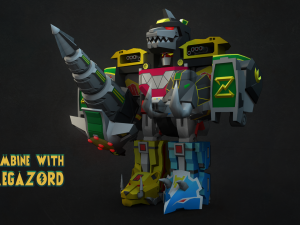 megazord and dragonzord 3Dモデル