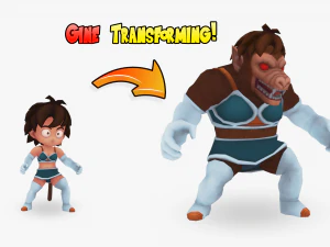 gine berubah menjadi oozaru Model 3D