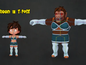 gine transforming into oozaru 3D Model