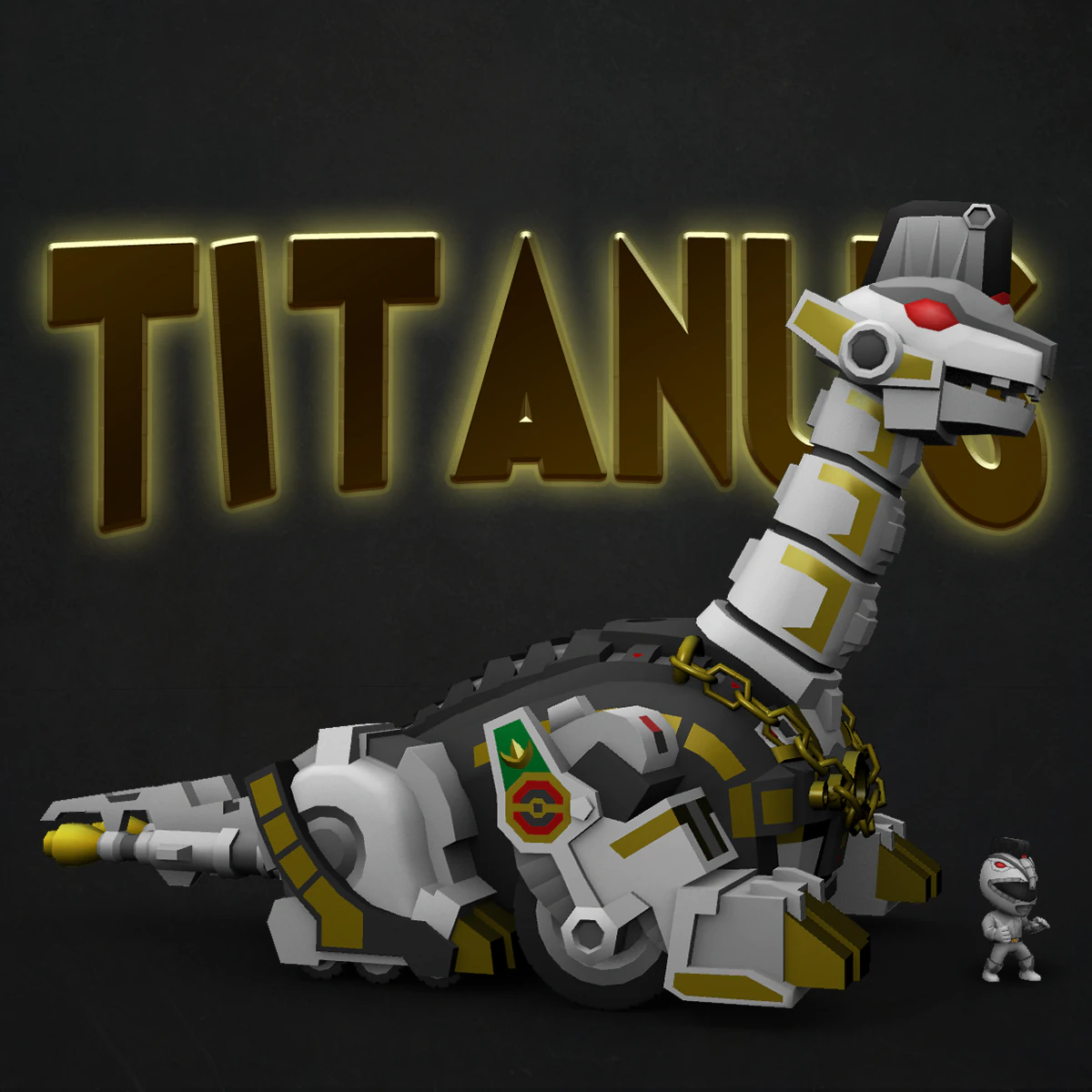 titanus and white ranger 3D Model .c4d .max .obj .3ds .fbx .stl .blend