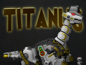 titanus and white ranger 3Dモデル