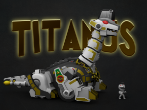 titanus and white ranger 3D Model