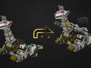 titanus and white ranger 3D Model