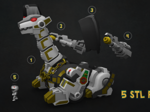 titanus and white ranger 3D Model