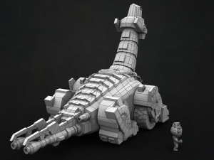 titanus and white ranger 3D Model