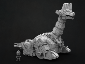 titanus and white ranger 3D Model