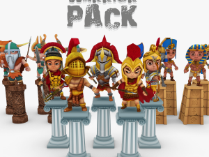warrior pack three tribes 3D Модель