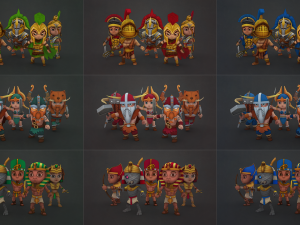 warrior pack three tribes 3D 모델
