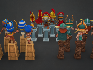 warrior pack three tribes 3D 모델