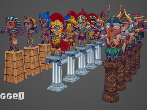 warrior pack three tribes 3D 모델