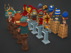 warrior pack three tribes 3D 모델
