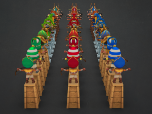 warrior pack three tribes 3D 모델