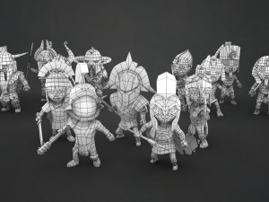 warrior pack three tribes 3D 모델