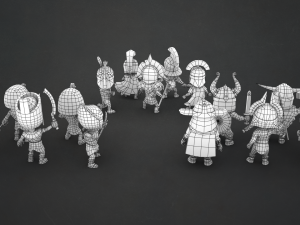 warrior pack three tribes 3D 모델