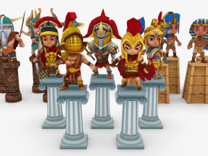 warrior pack three tribes 3D 모델