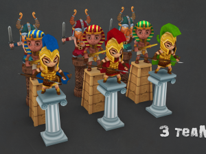 free ancient warriors 3D Model