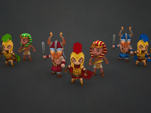 free ancient warriors 3D Model