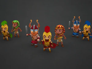 free ancient warriors 3D Model