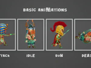 free ancient warriors 3D Model