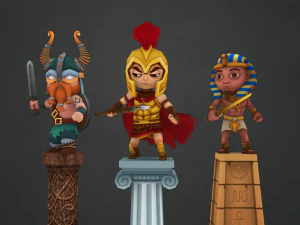 free ancient warriors 3D Model