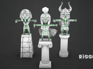 free ancient warriors 3D Model