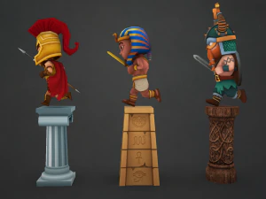 free ancient warriors 3D Model
