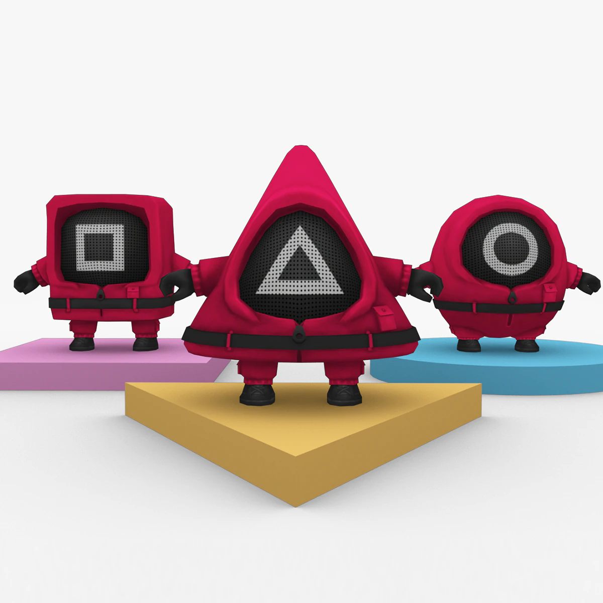squid game guys - geometric 3D Print Model .c4d .max .obj .3ds .fbx .stl .blend 
