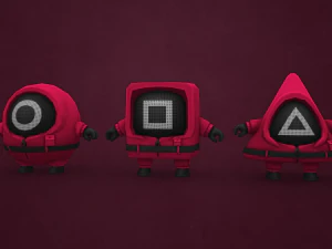 squid game guys - geometric 3D Print Model